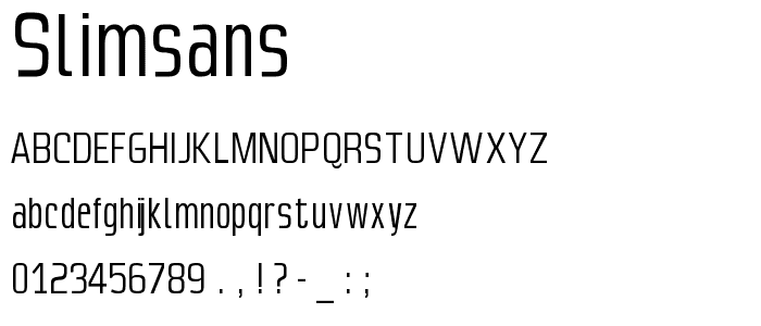 SlimSans font