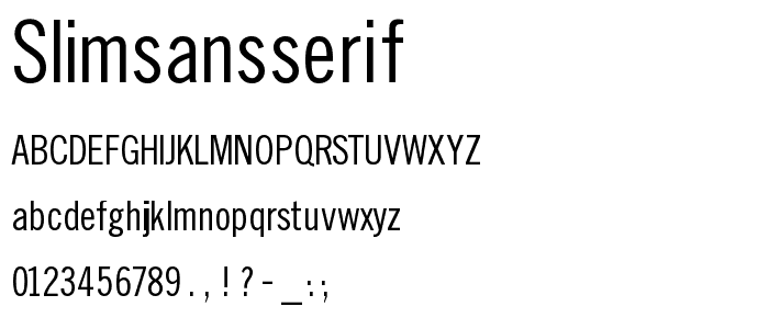 SlimSansSerif font