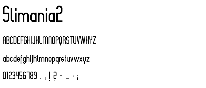 Slimania2 font