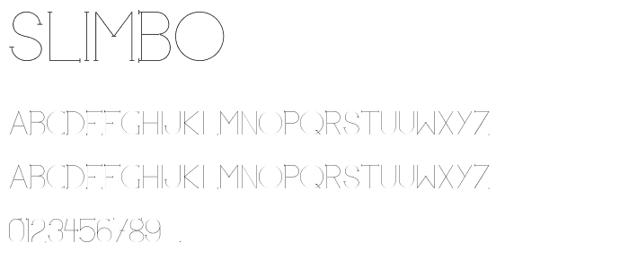 Slimbo font