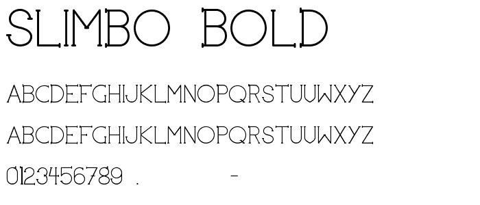 Slimbo_bold font