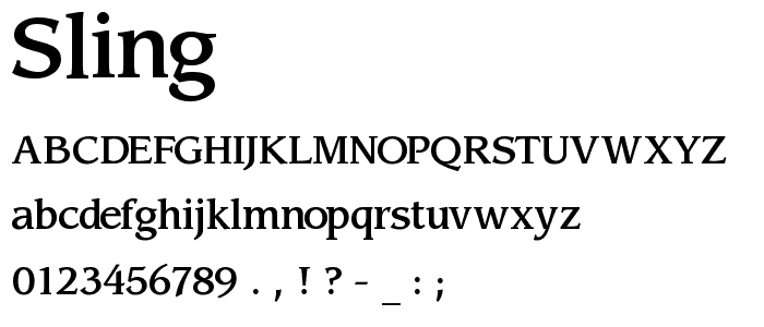 Sling font
