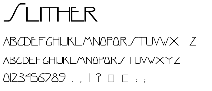 Slither font