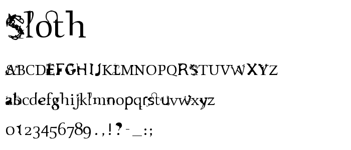 Sloth font