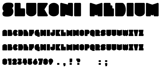 Slukoni-Medium font