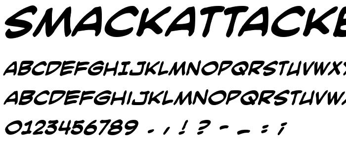 SmackAttackBB Bold font
