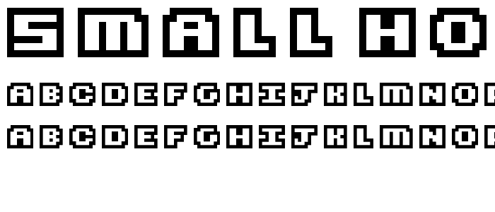 Small Hollows font