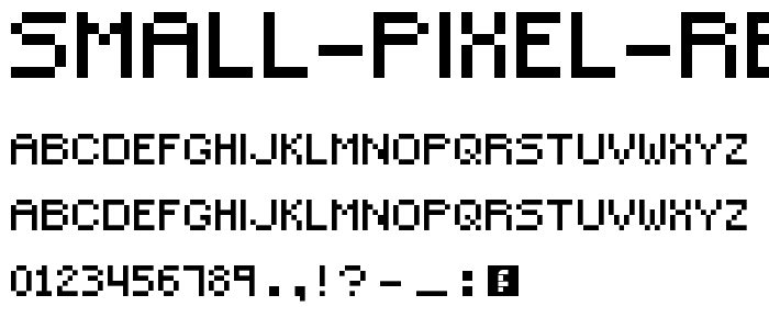 Small Pixel Regular font