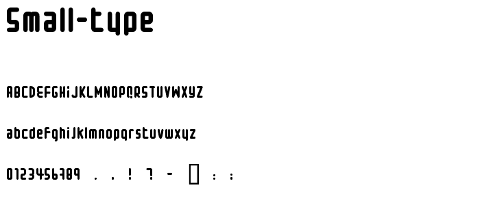 Small type font