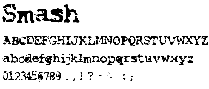 Smash font