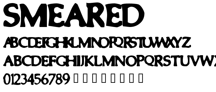 Smeared font