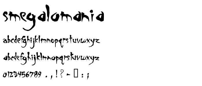 Smegalomania font