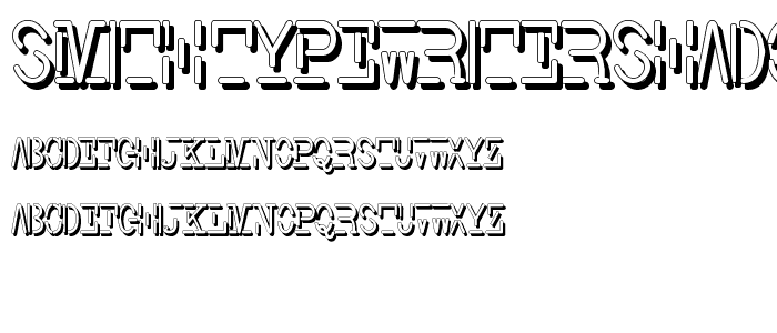 Smith-TypewriterShadowFree font