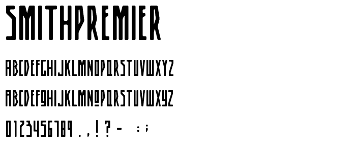 SmithPremier font