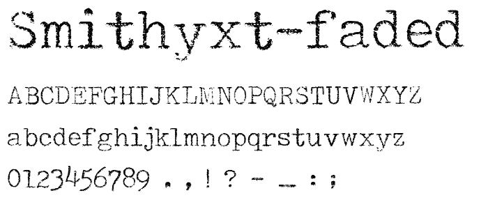 SmithyXT-Faded font