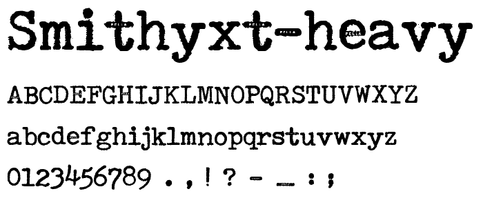 SmithyXT-Heavy font