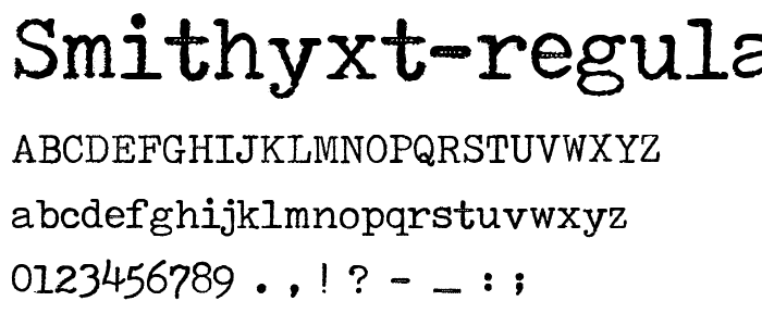 SmithyXT-Regular font