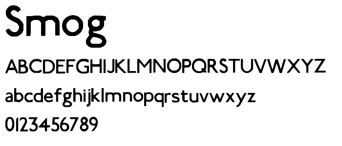 Smog font