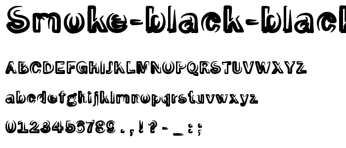 Smoke-Black-Black font