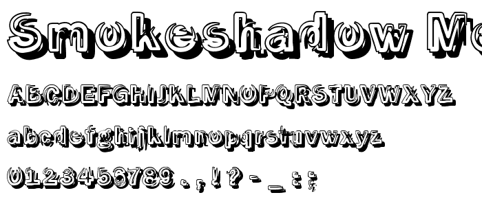 SmokeShadow-Medium font
