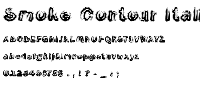 Smoke-Contour-Italic font