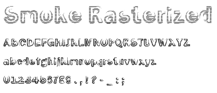 Smoke-Rasterized-Medium font