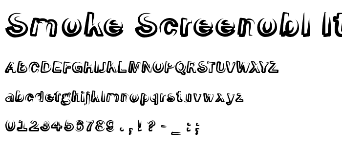 Smoke-ScreenObl-Italic font