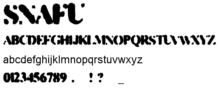 Snafu font