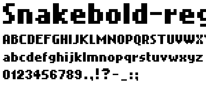 Snakebold Regular font