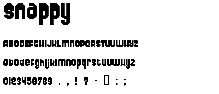 Snappy font