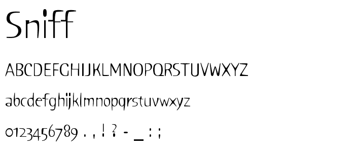 Sniff font