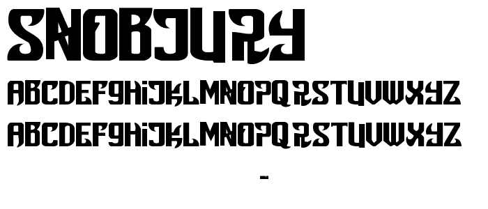 Snobjury font