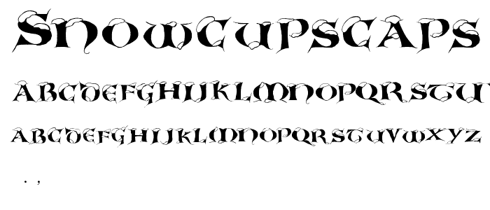 SnowCupsCaps font