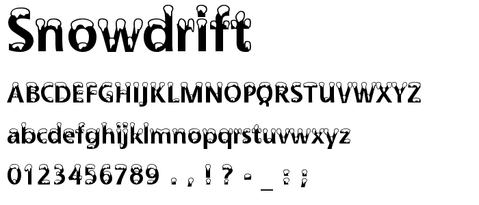 Snowdrift font