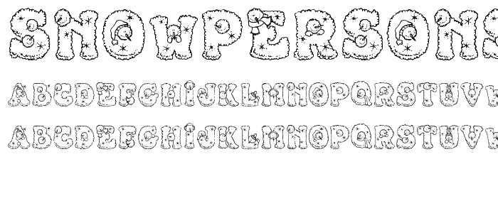 Snowpersons font