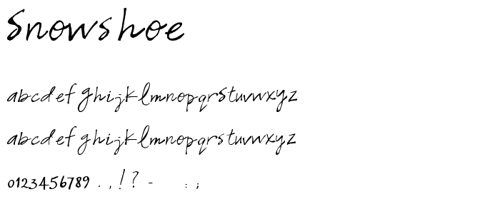 Snowshoe font