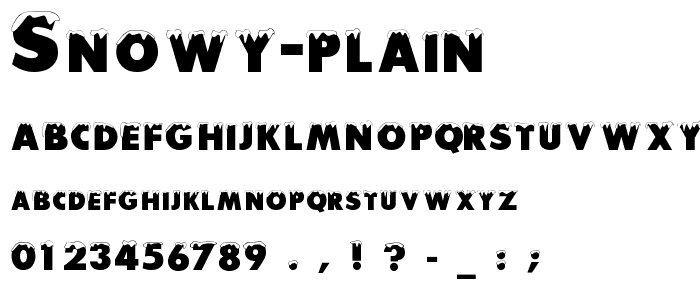 Snowy Plain font