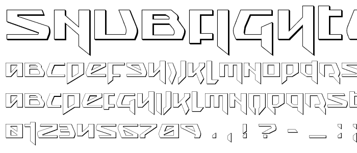 Snubfighter 3D font