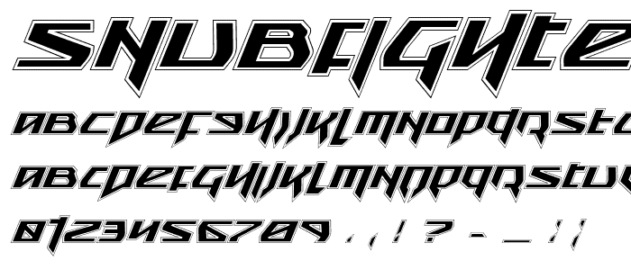 Snubfighter Academy Italic font