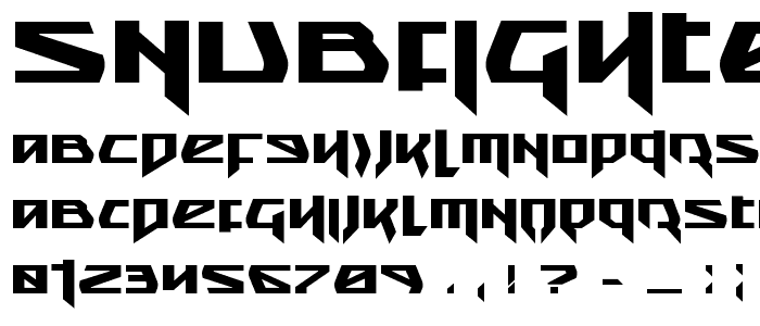Snubfighter Bold font
