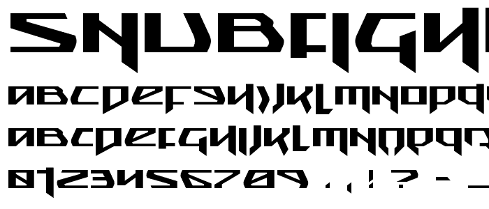 Snubfighter Expanded font