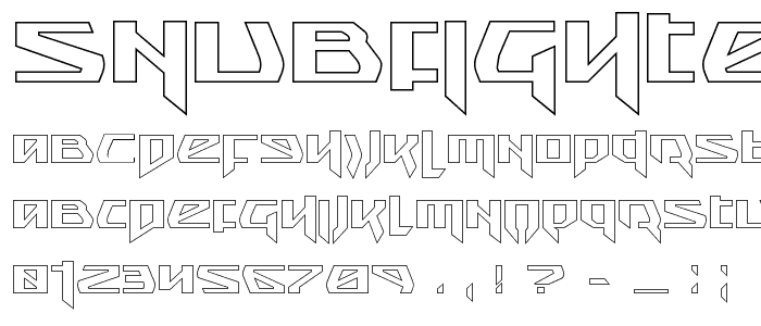 Snubfighter Outline font