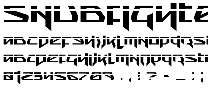 Snubfighter Phaser font