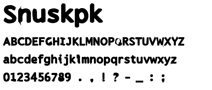 Snuskpk font