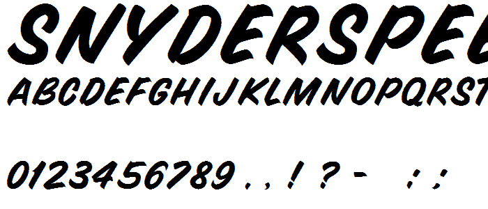 SnyderSpeed font