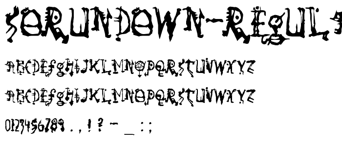 SoRunDown Regular font