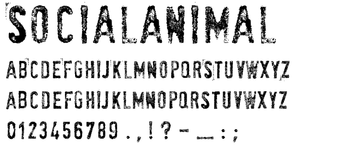 SociaLAnimaL font