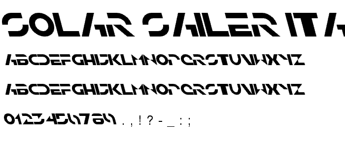 Solar Sailer Italic font