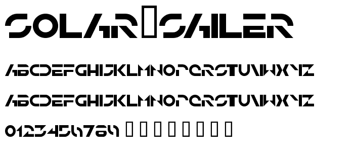 Solar Sailer font