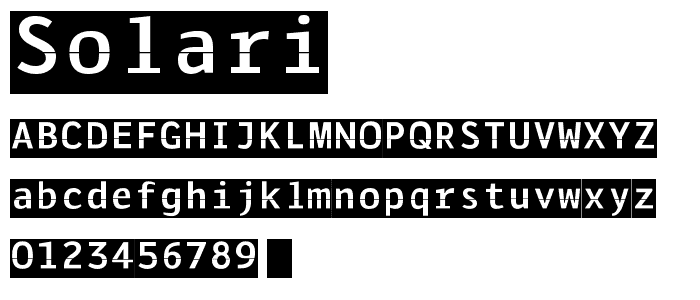 Solari font